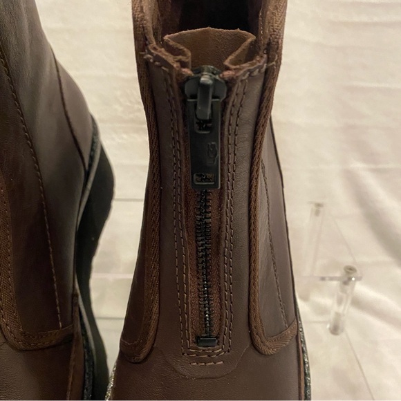 UGG CityFunc Zip Leather & Suede Platform Brown Boots Water-Resistant Sz 7 NWOB - Picture 7 of 14